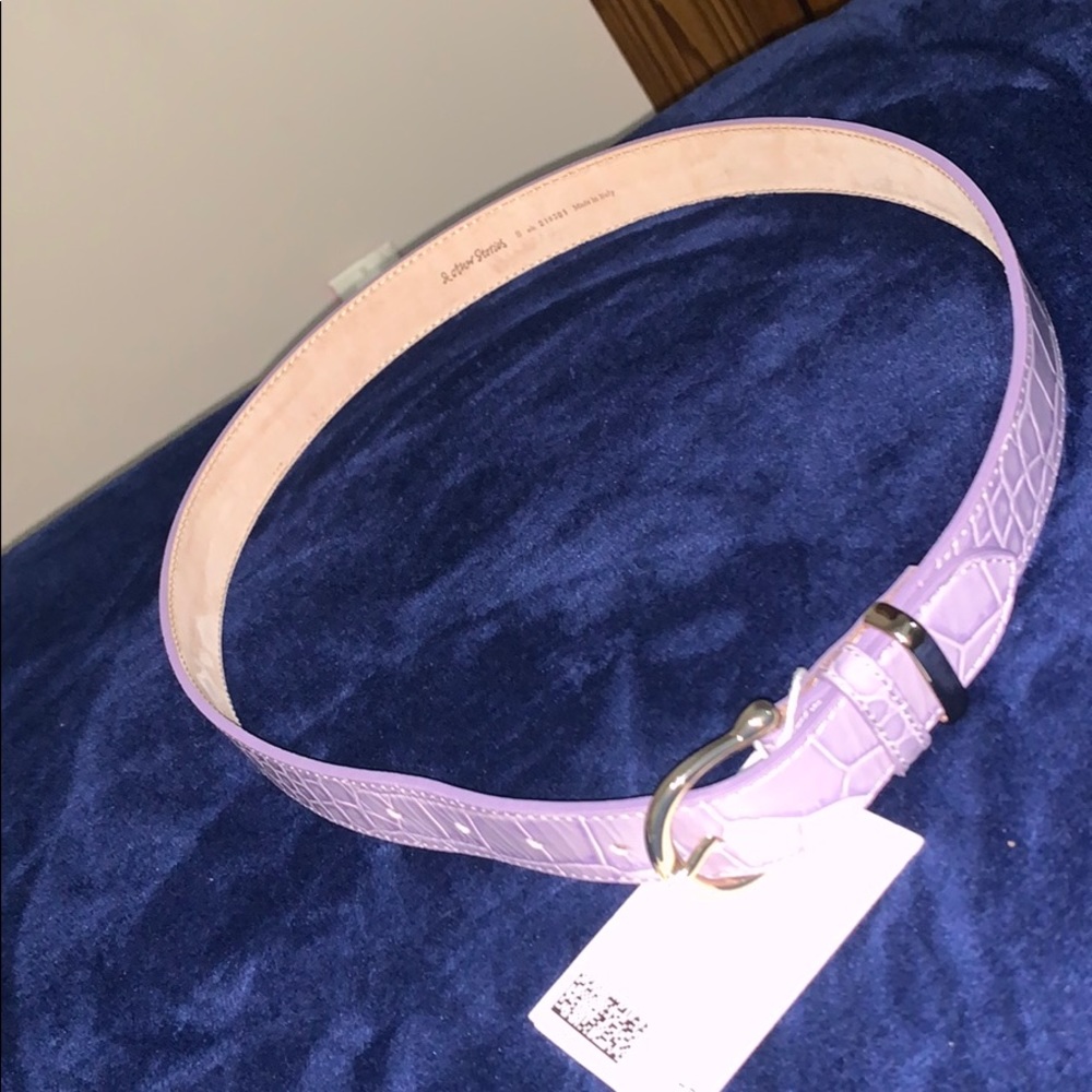 Croco leather belt